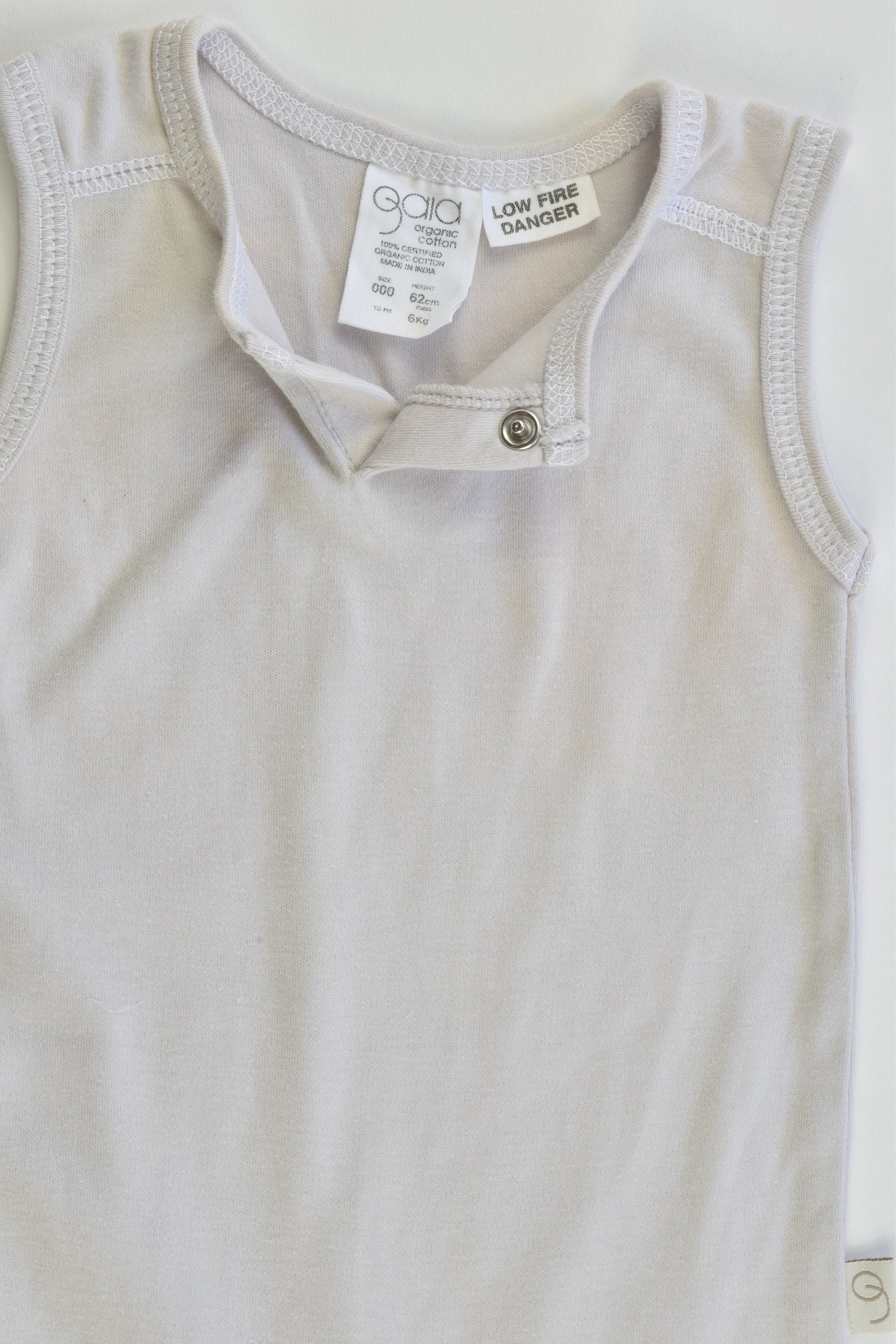 Gaia Size 000 (62 cm) Organic Cotton Romper