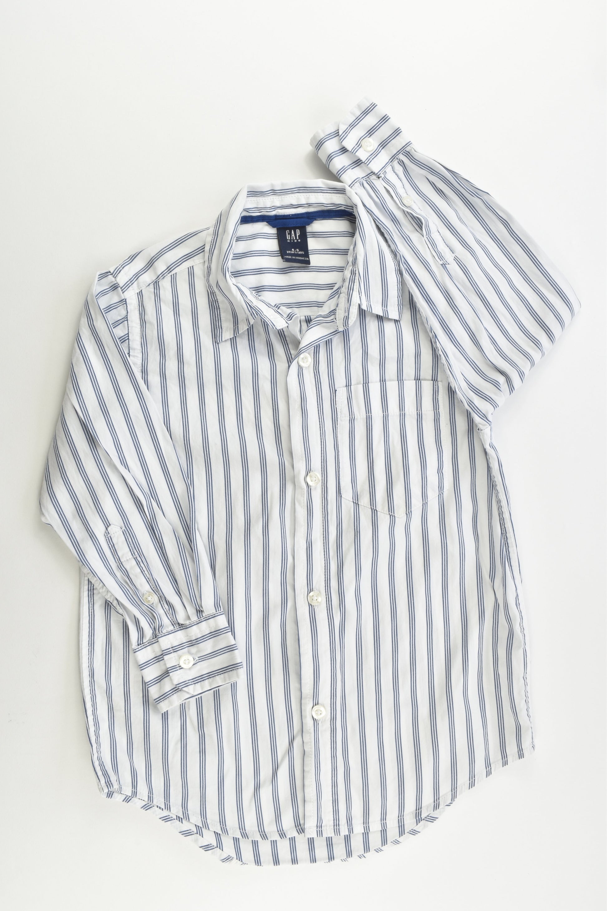 Gap Kids Size 4-5 Striped Collared Shirt