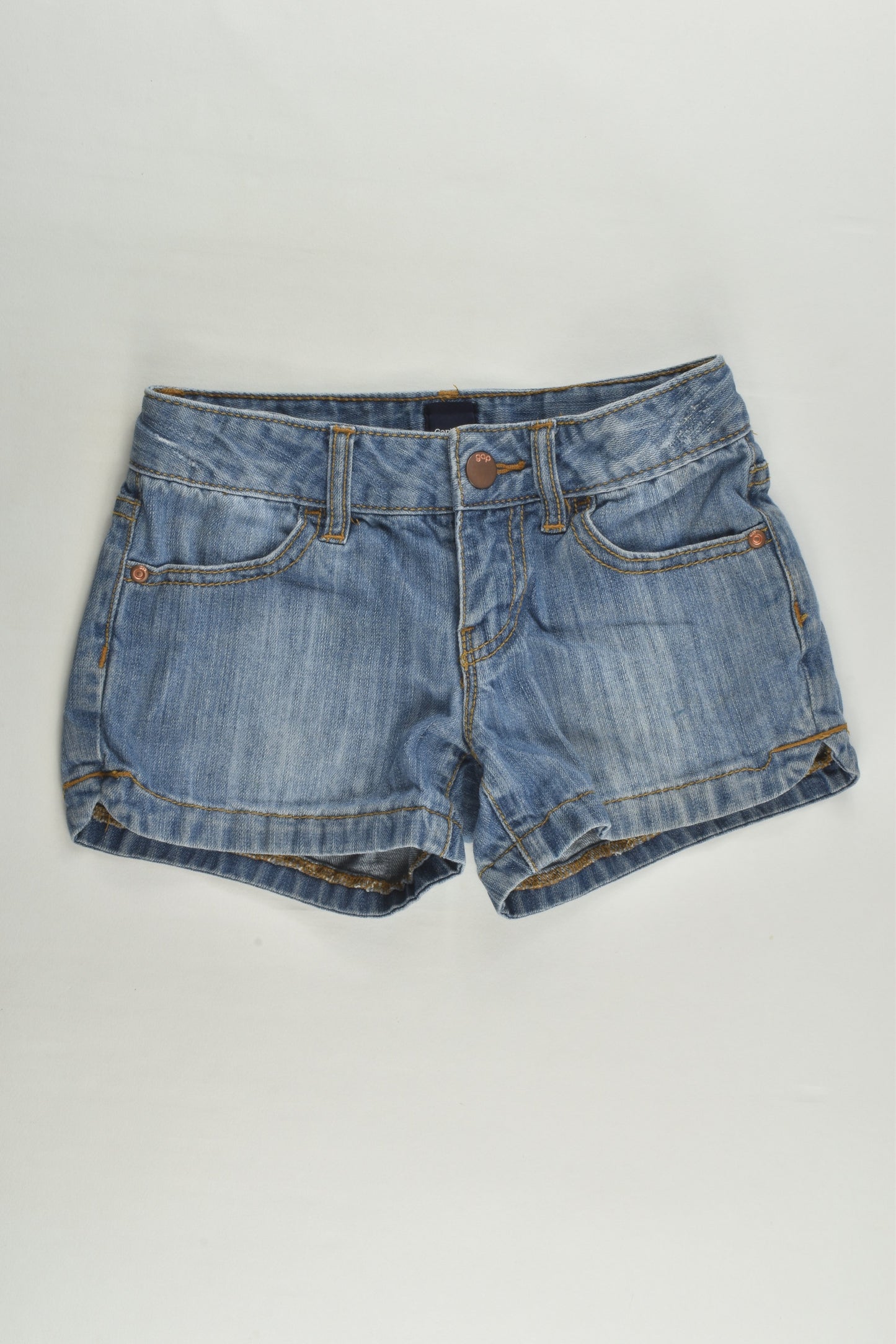 Gap Kids Size 7 Denim Sun Embroidery Back Pockets Shorts