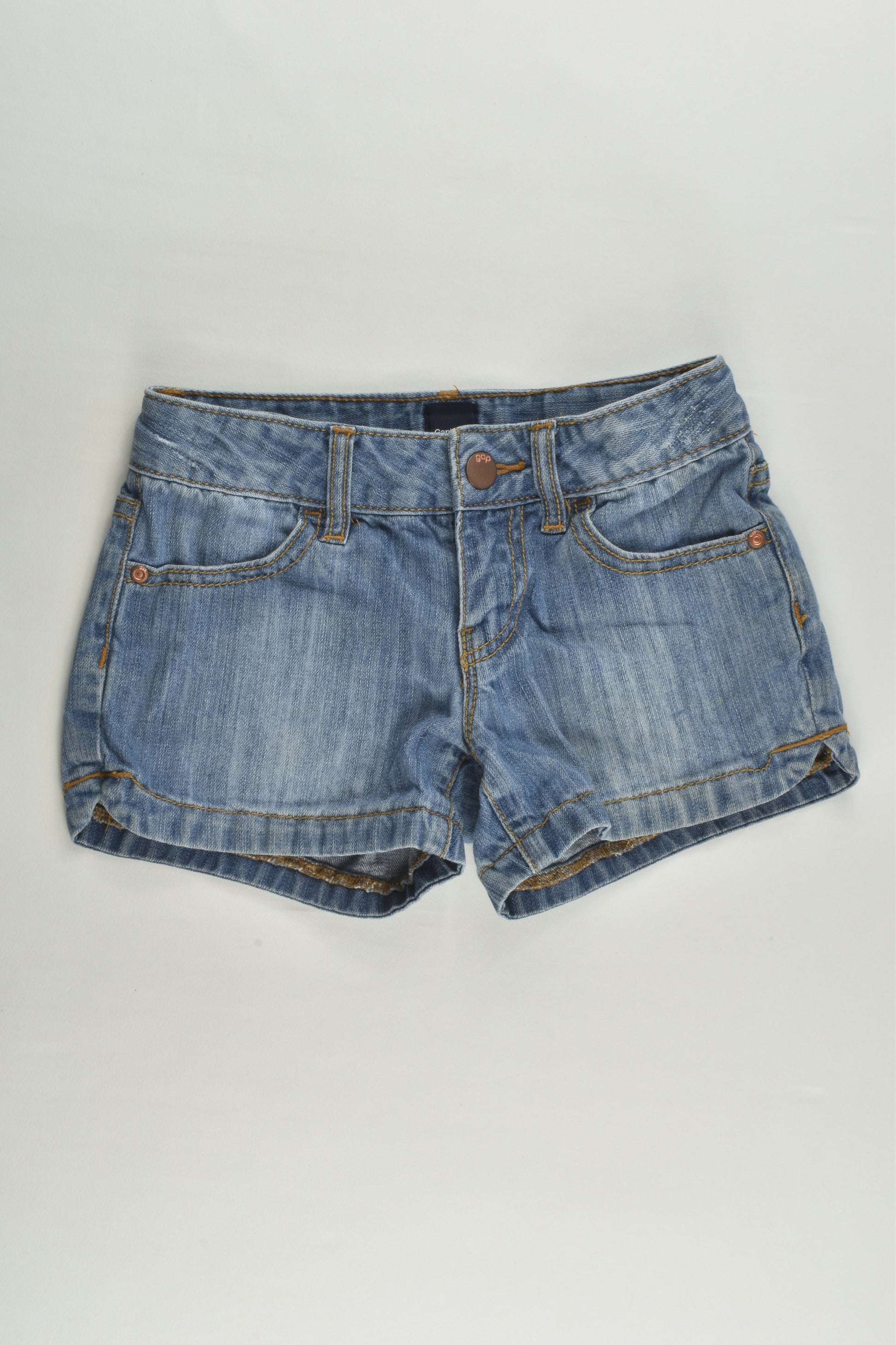 Gap Kids Size 7 Denim Sun Embroidery Back Pockets Shorts