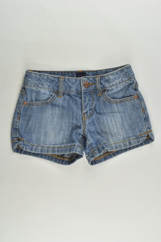 Gap Kids Size 7 Denim Sun Embroidery Back Pockets Shorts