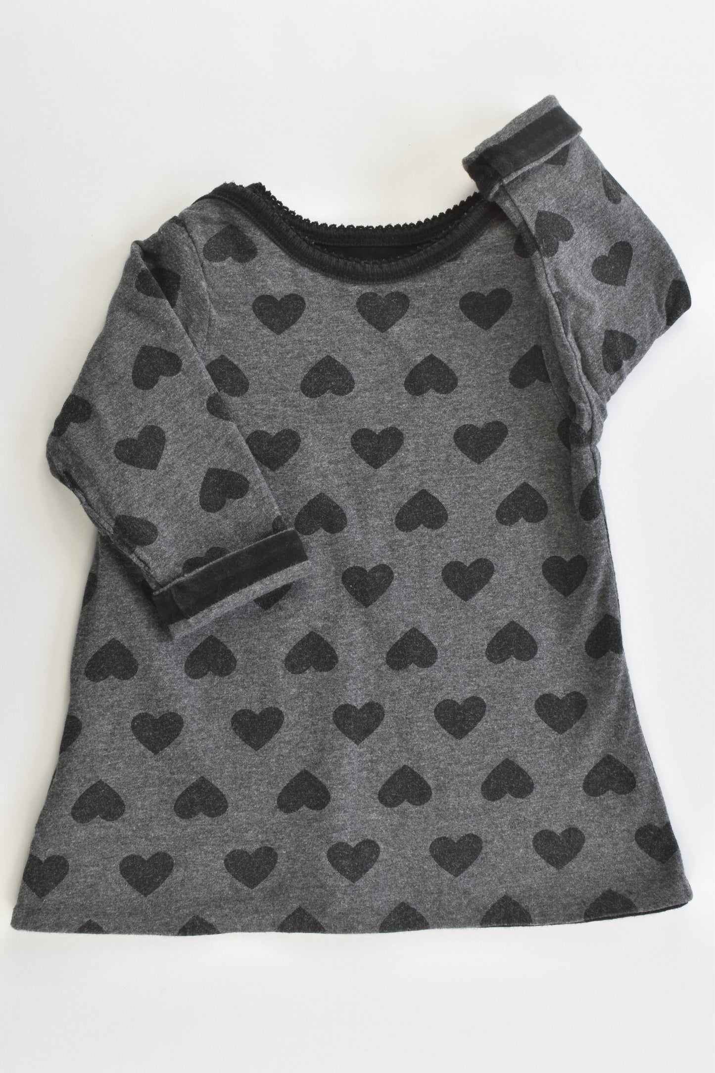 Gap Size 0 (6-12 months) Reversible Stripes/Love Hearts Top/Tunic