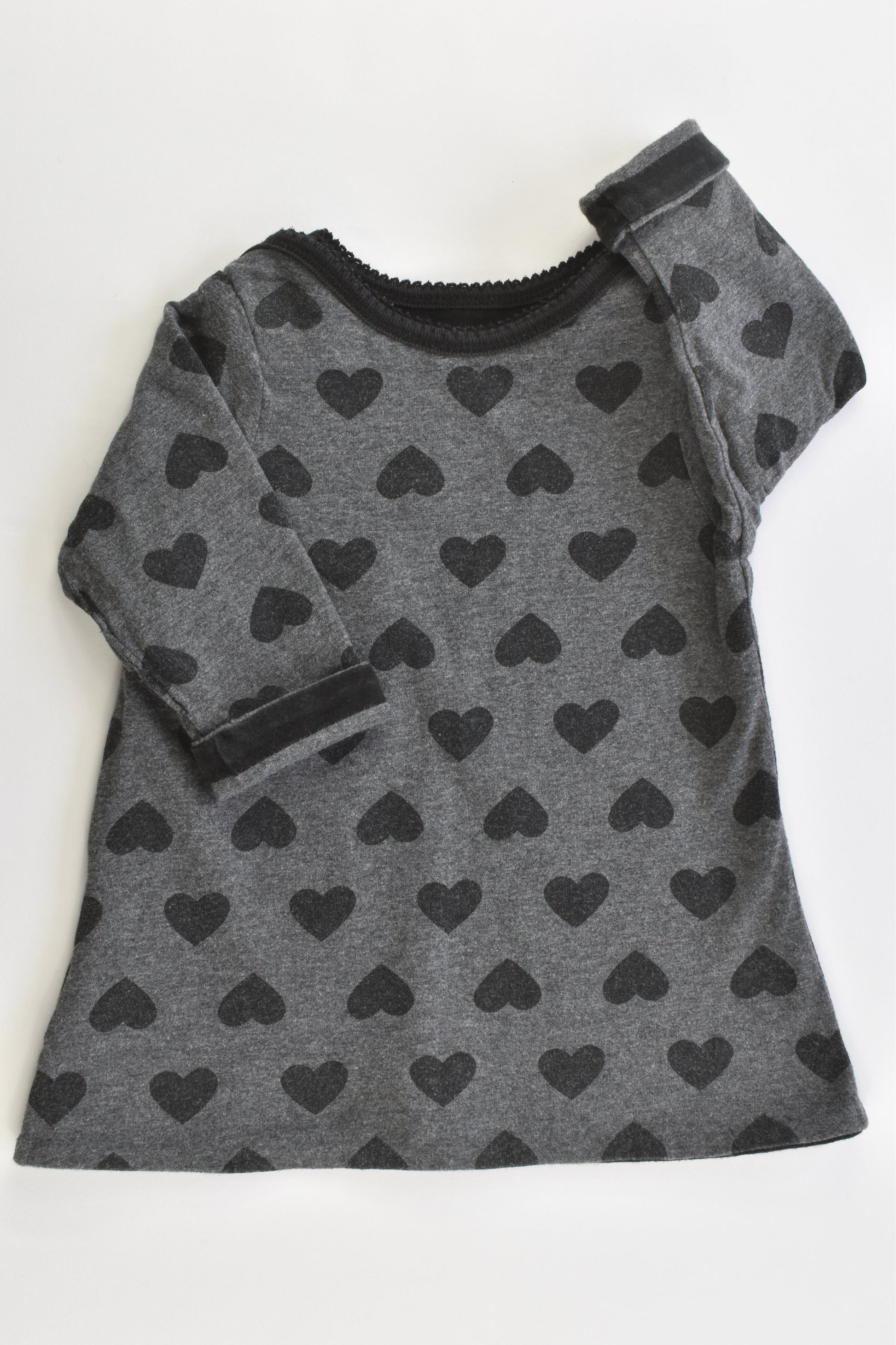 Gap Size 0 (6-12 months) Reversible Stripes/Love Hearts Top/Tunic