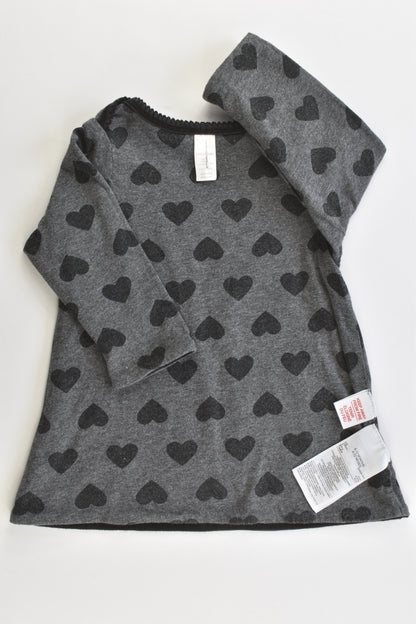 Gap Size 0 (6-12 months) Reversible Stripes/Love Hearts Top/Tunic