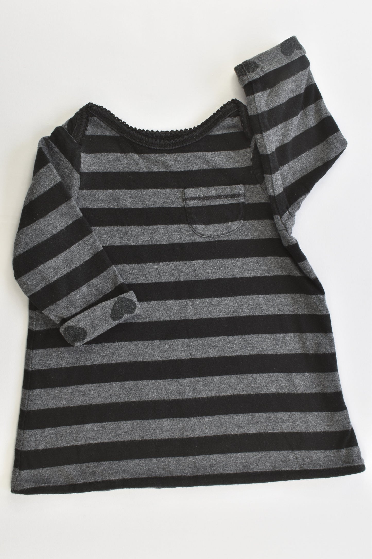 Gap Size 0 (6-12 months) Reversible Stripes/Love Hearts Top/Tunic