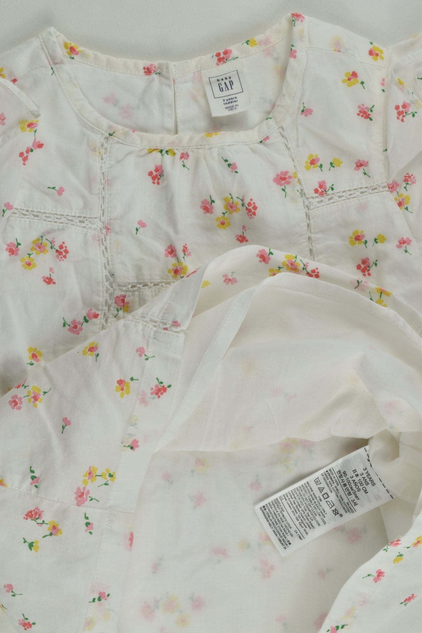 Gap Size 3 Lined Floral Shirt