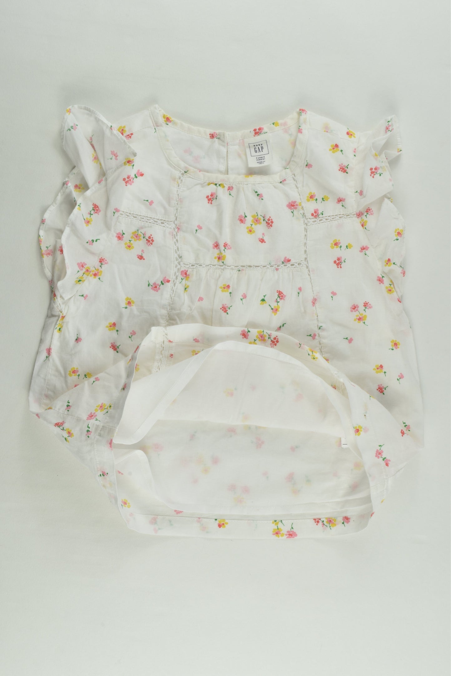 Gap Size 3 Lined Floral Shirt