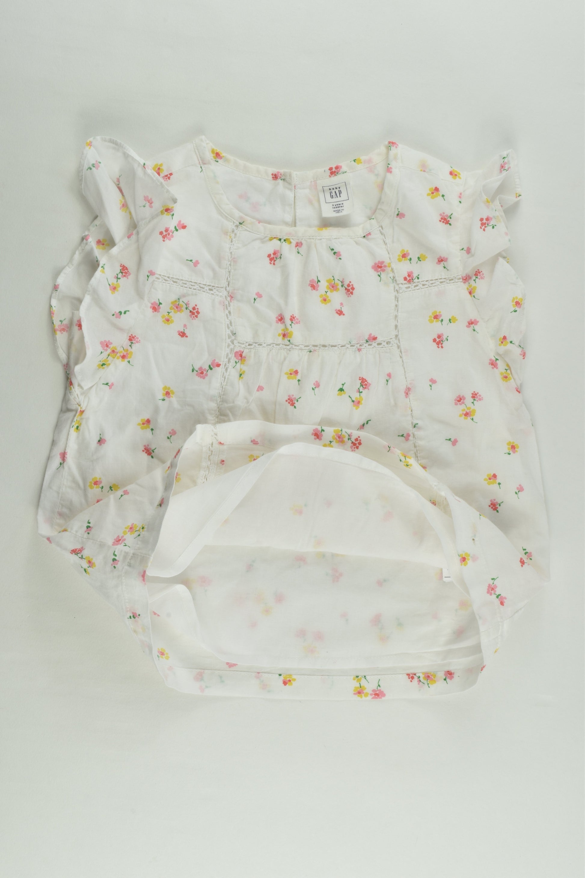 Gap Size 3 Lined Floral Shirt