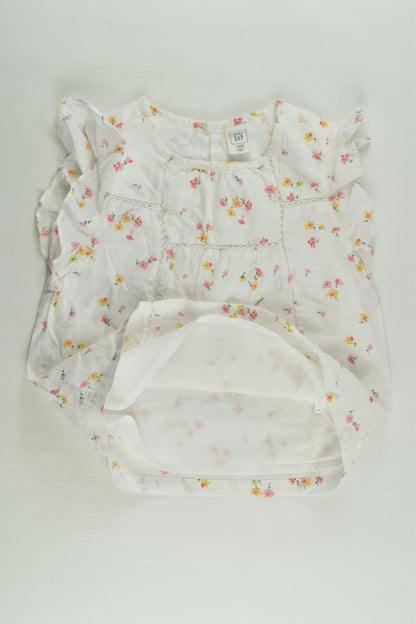 Gap Size 3 Lined Floral Shirt