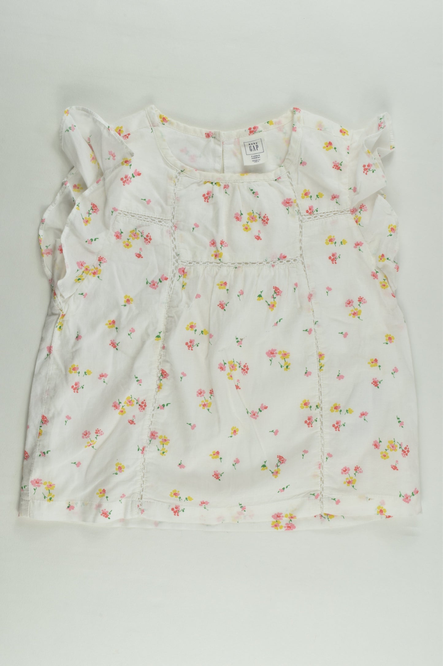 Gap Size 3 Lined Floral Shirt