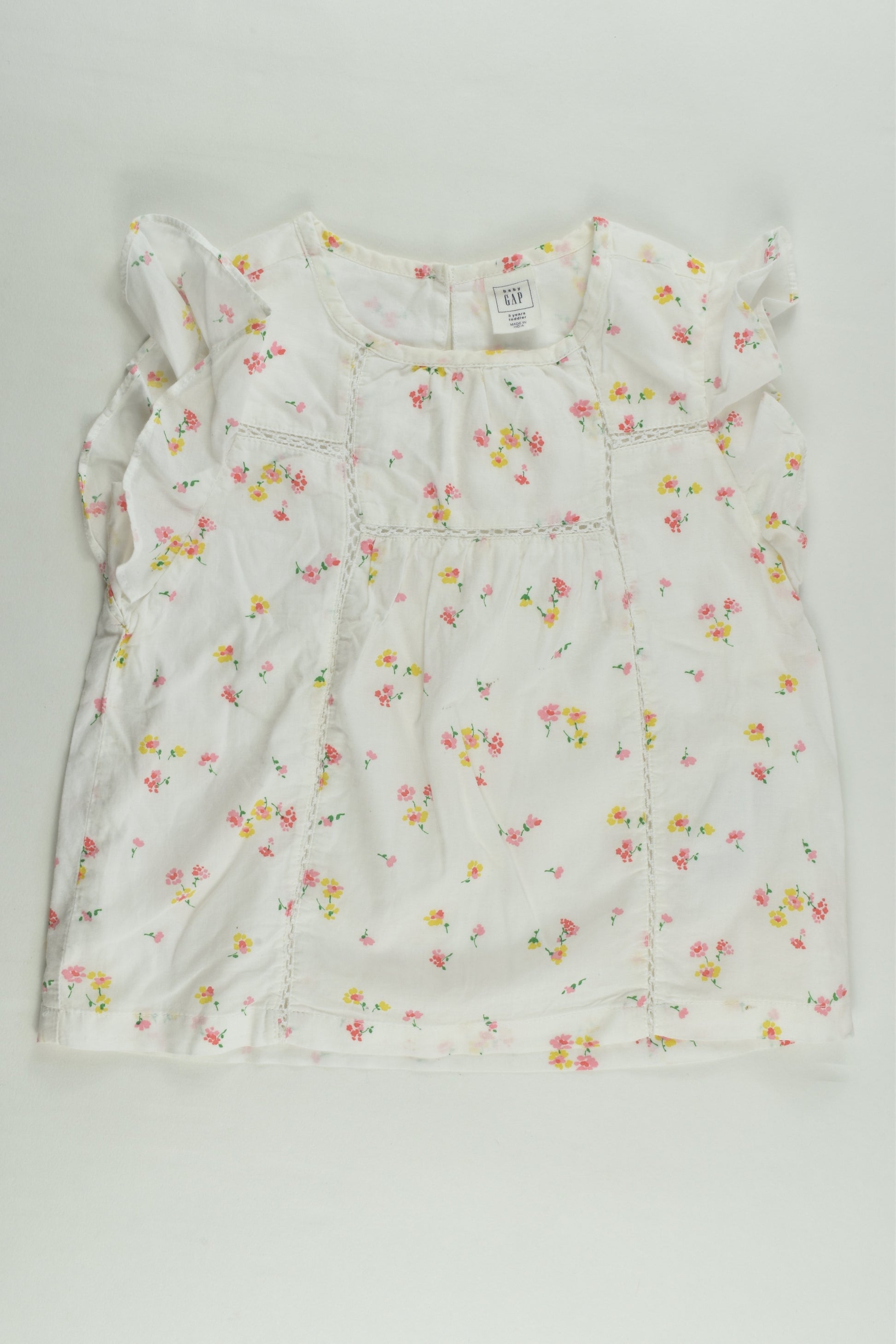 Gap Size 3 Lined Floral Shirt