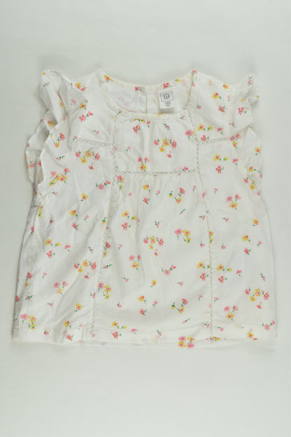 Gap Size 3 Lined Floral Shirt