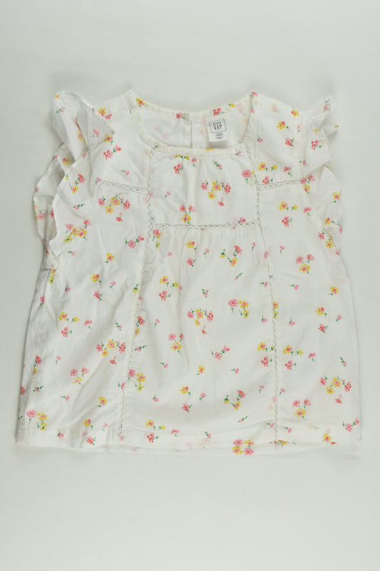 Gap Size 3 Lined Floral Shirt