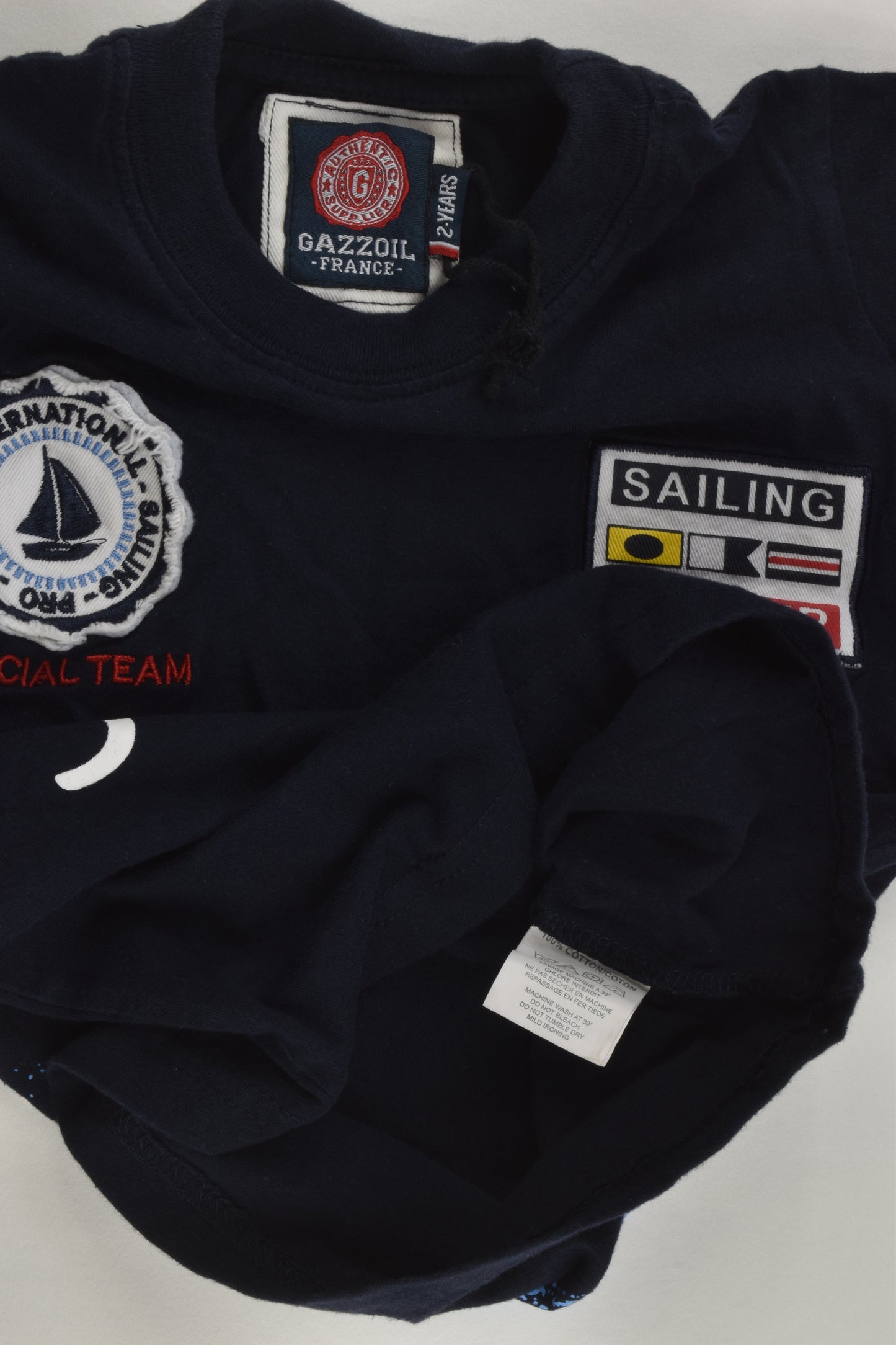 Gazzoil France Size 2 Nautical T-shirt