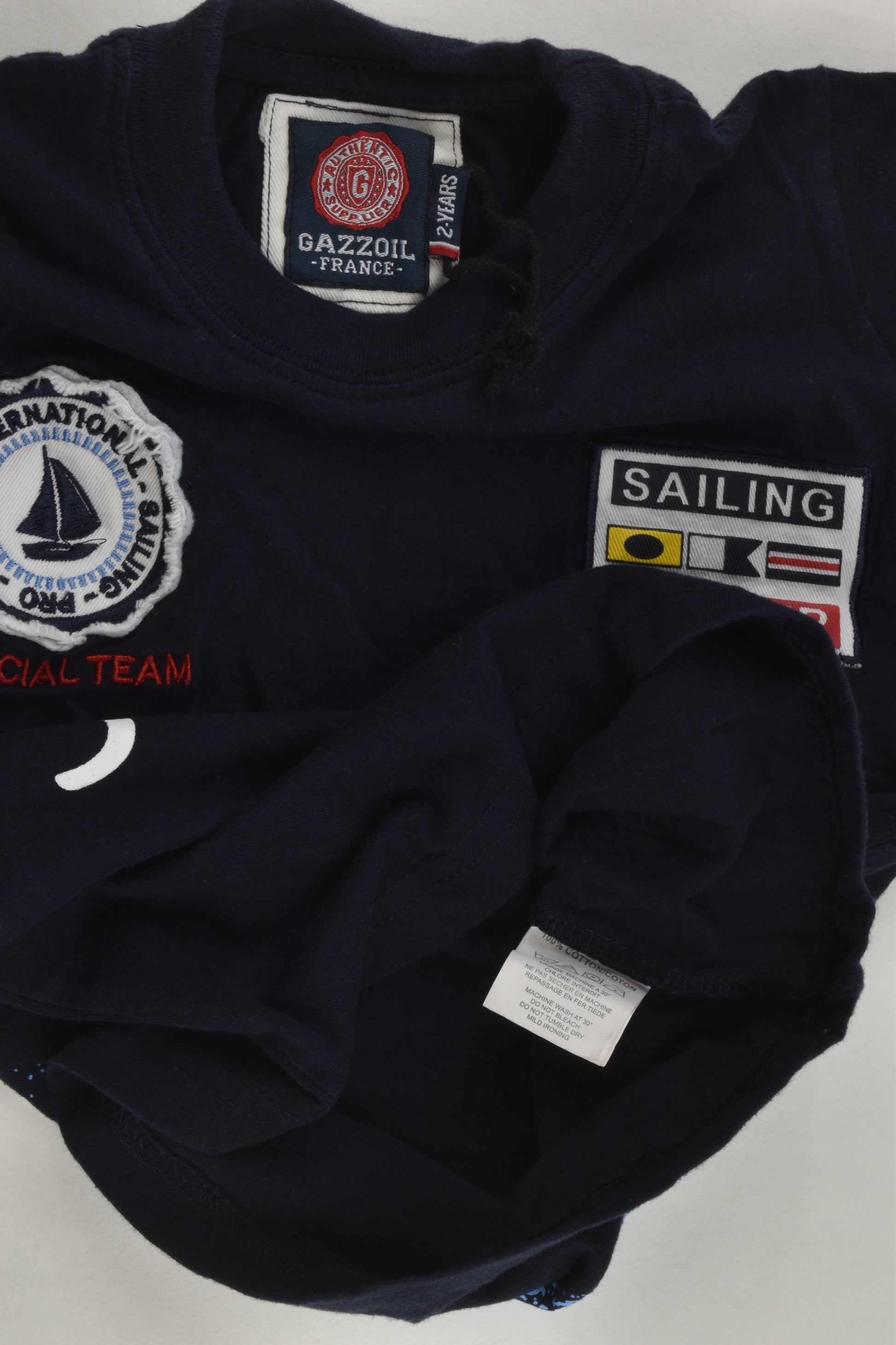 Gazzoil France Size 2 Nautical T-shirt
