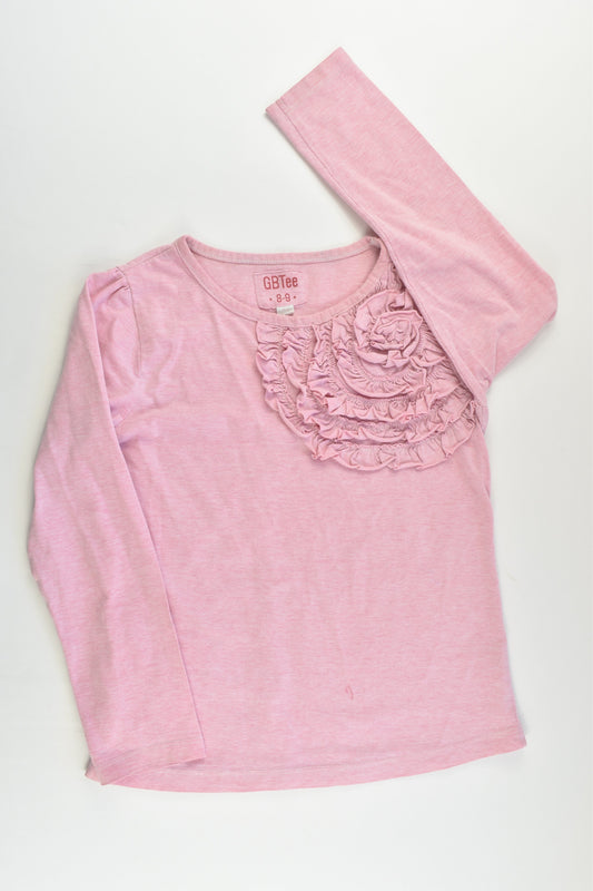 GB Tee Size 8-9 Top with Ruffle Flower