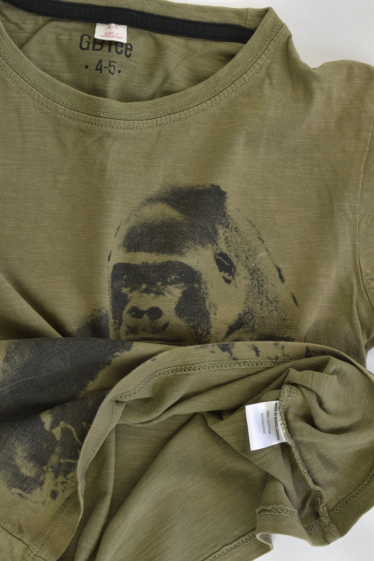 GBtee Size 4-5 Gorilla T-shirt
