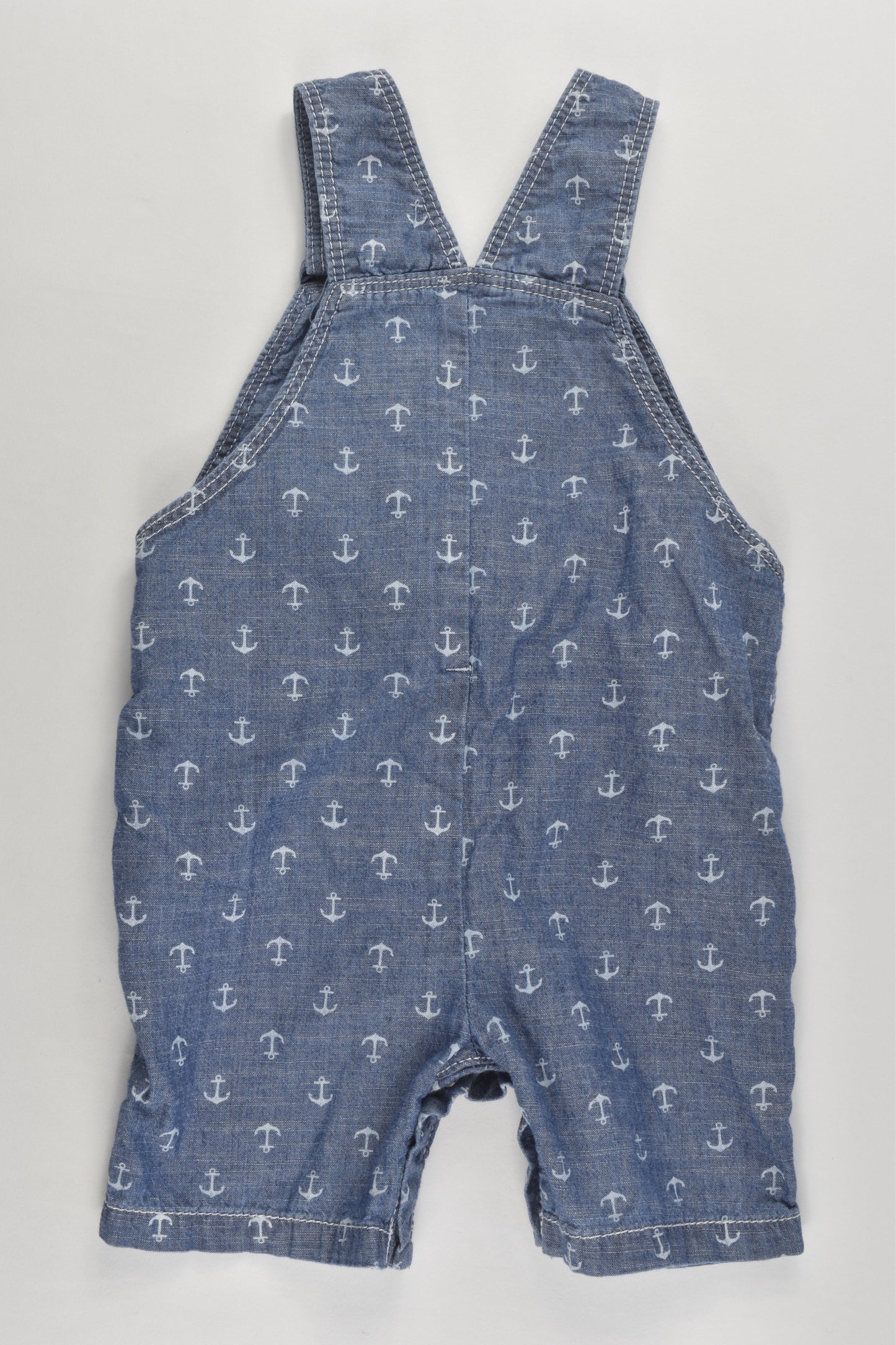 George Size 0 (6-9 months, 68-74 cm) Nautical Lightweight Denim Short Overalls