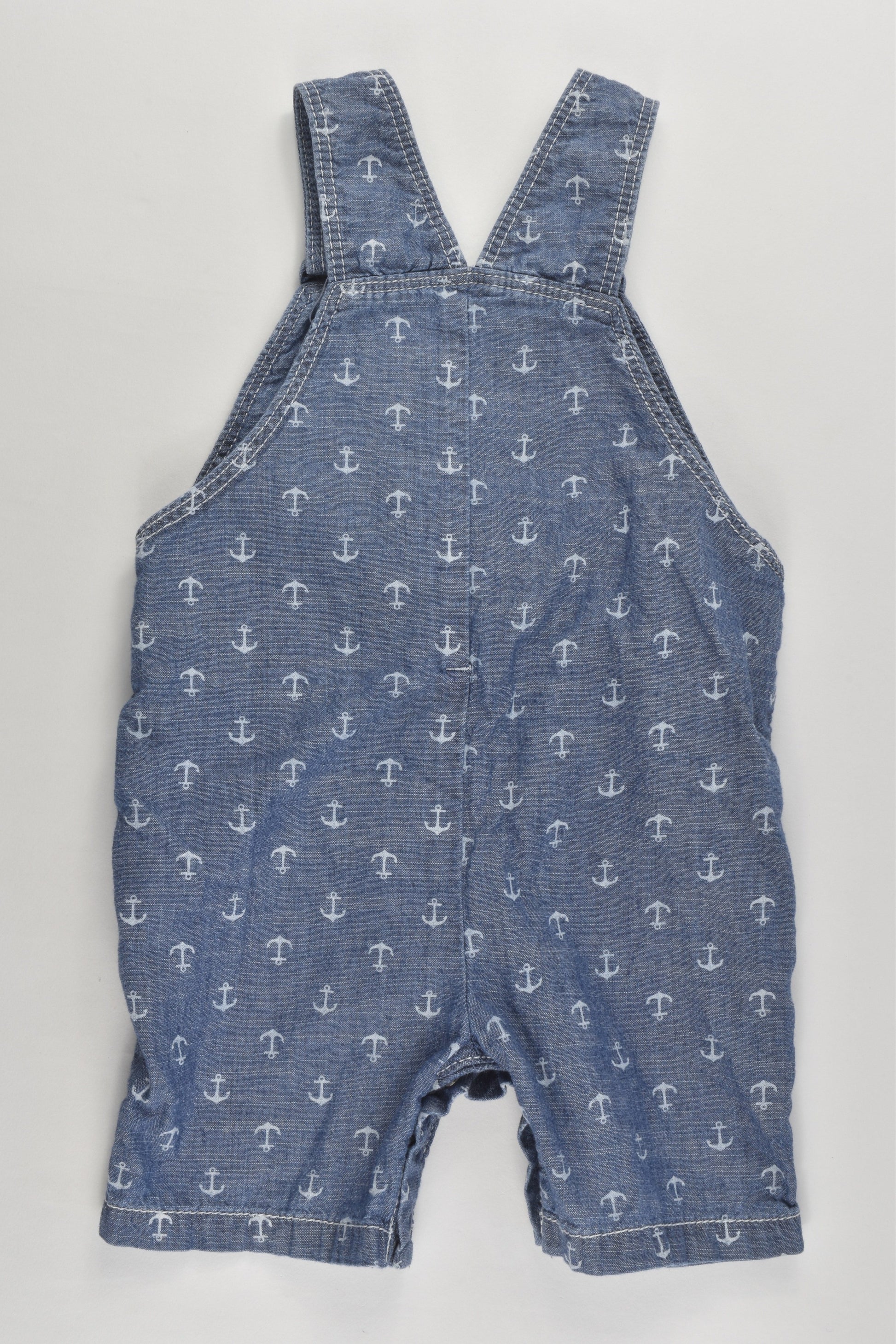 George Size 0 (6-9 months, 68-74 cm) Nautical Lightweight Denim Short Overalls