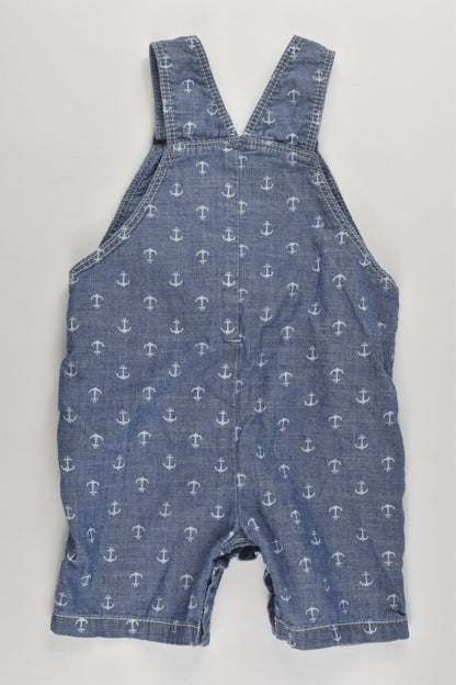 George Size 0 (6-9 months, 68-74 cm) Nautical Lightweight Denim Short Overalls