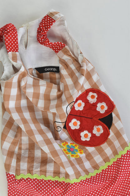 George Size 0 (6-9 months) Ladybird Blouse/Tunic