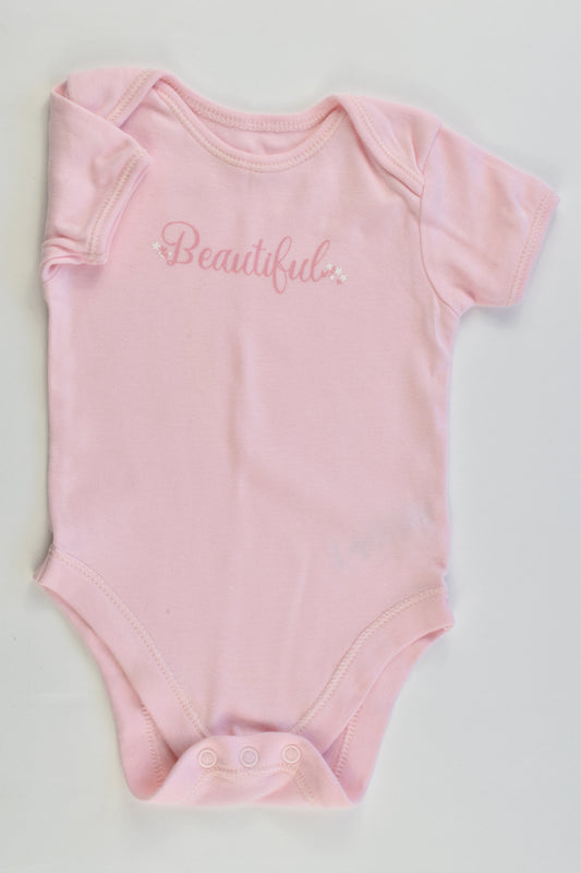 George Size 00 (3-6 months, 62-68 cm) 'Beautiful' Bodysuit