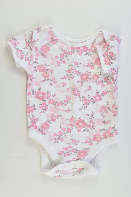 George Size 00 (3-6 months, 62-68 cm) Flowers Bodysuit