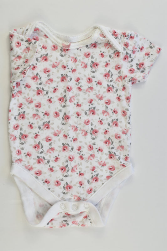George Size 00 (3-6 months, 62-68 cm) Roses Bodysuit