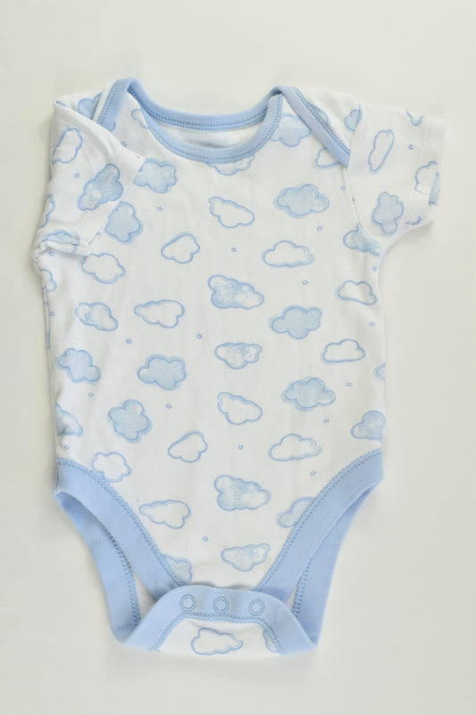 George Size 00 (3-6 months) Clouds Bodysuit