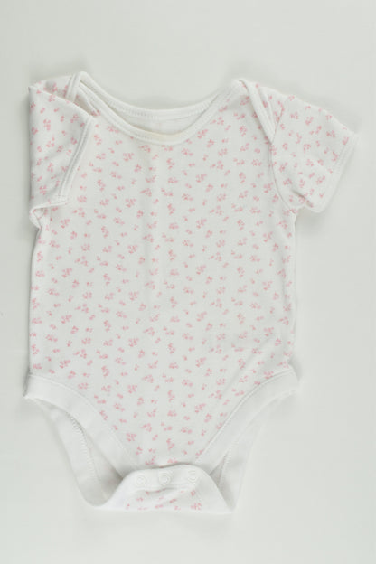 George Size 00 (3-6 months) Floral Bodysuit