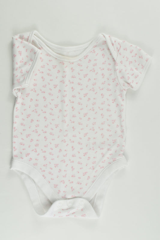 George Size 00 (3-6 months) Floral Bodysuit