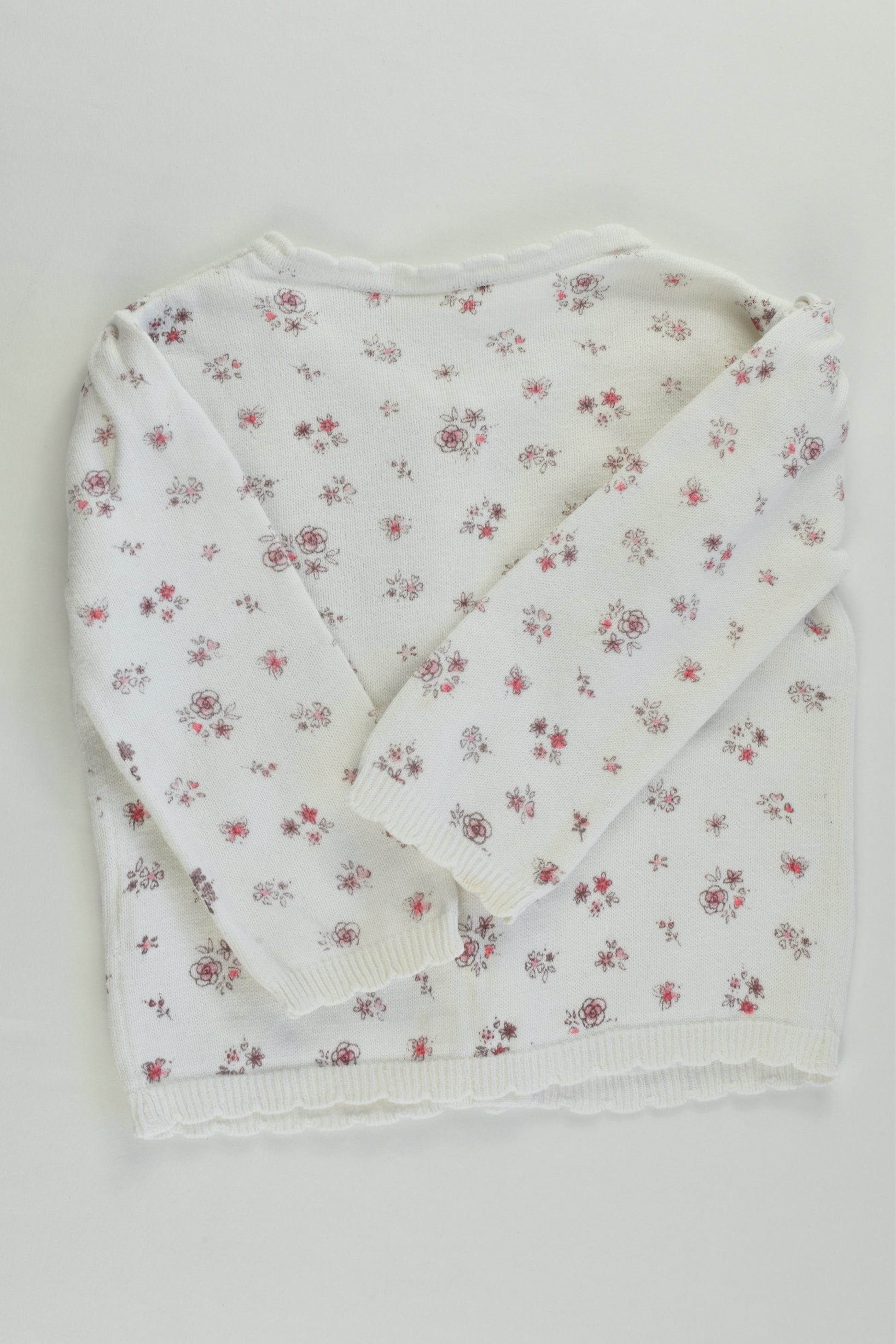 George Size 00 (3-6 months) Floral Cardigan