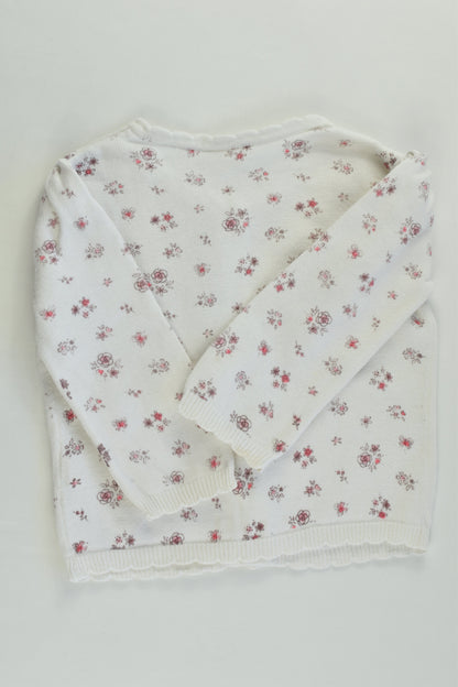 George Size 00 (3-6 months) Floral Cardigan