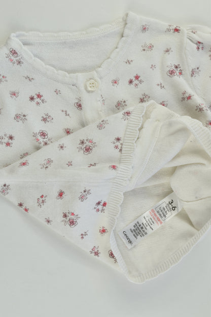 George Size 00 (3-6 months) Floral Cardigan