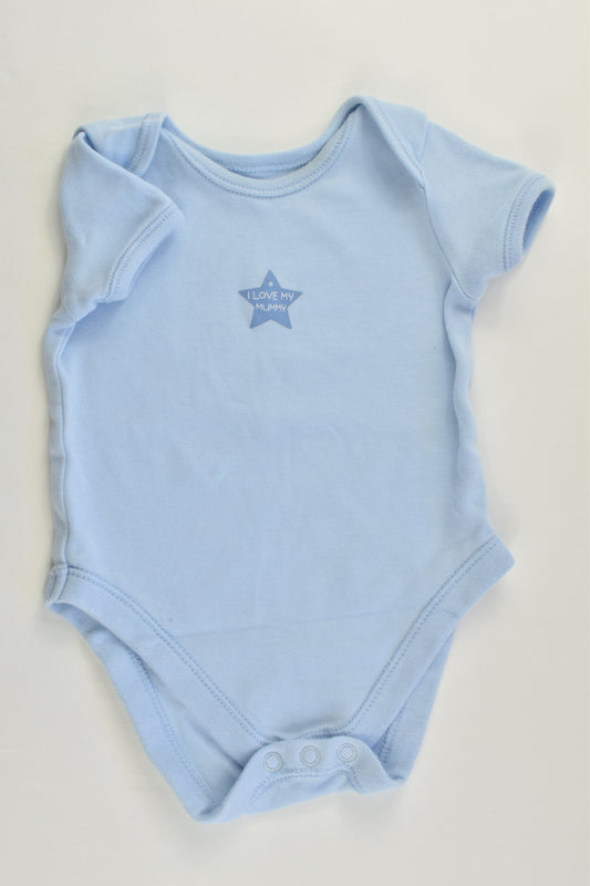 George Size 00 (3-6 months) 'I Love My Mummy' Bodysuit