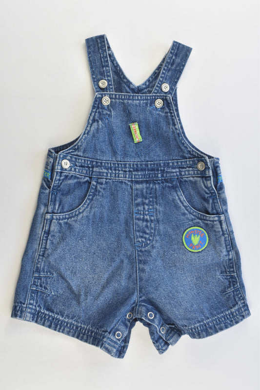 George Size 00 (3-6 months) 'Monster' Denim Short Overalls