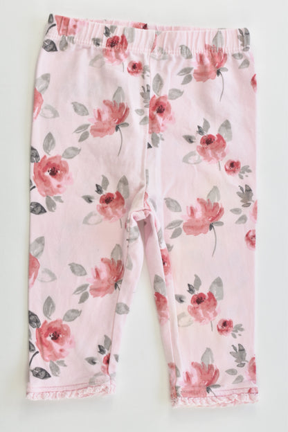 George Size 00 (3-6 months) Roses Leggings