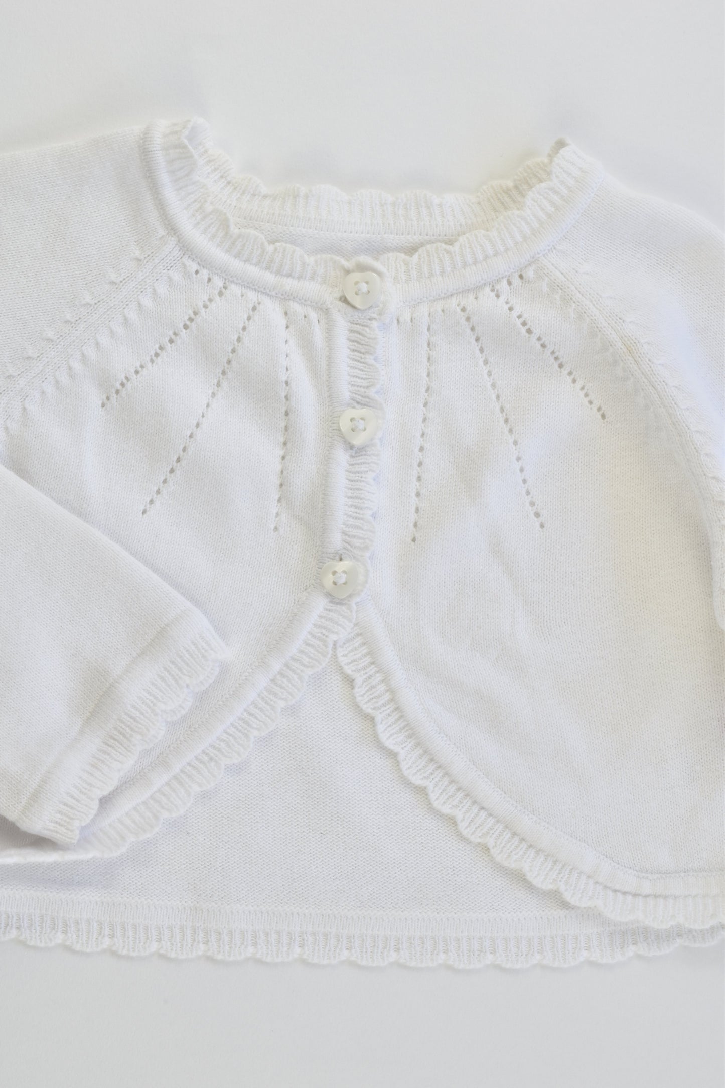 George Size 1 (12-18 months, 80-86 cm) Knitted Cardigan with Love Heart Butttons