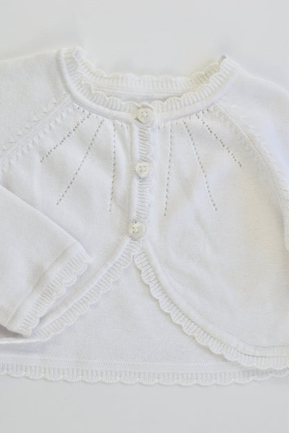 George Size 1 (12-18 months, 80-86 cm) Knitted Cardigan with Love Heart Butttons