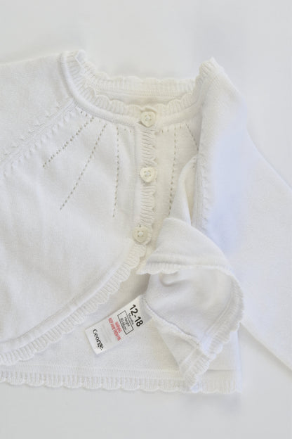 George Size 1 (12-18 months, 80-86 cm) Knitted Cardigan with Love Heart Butttons