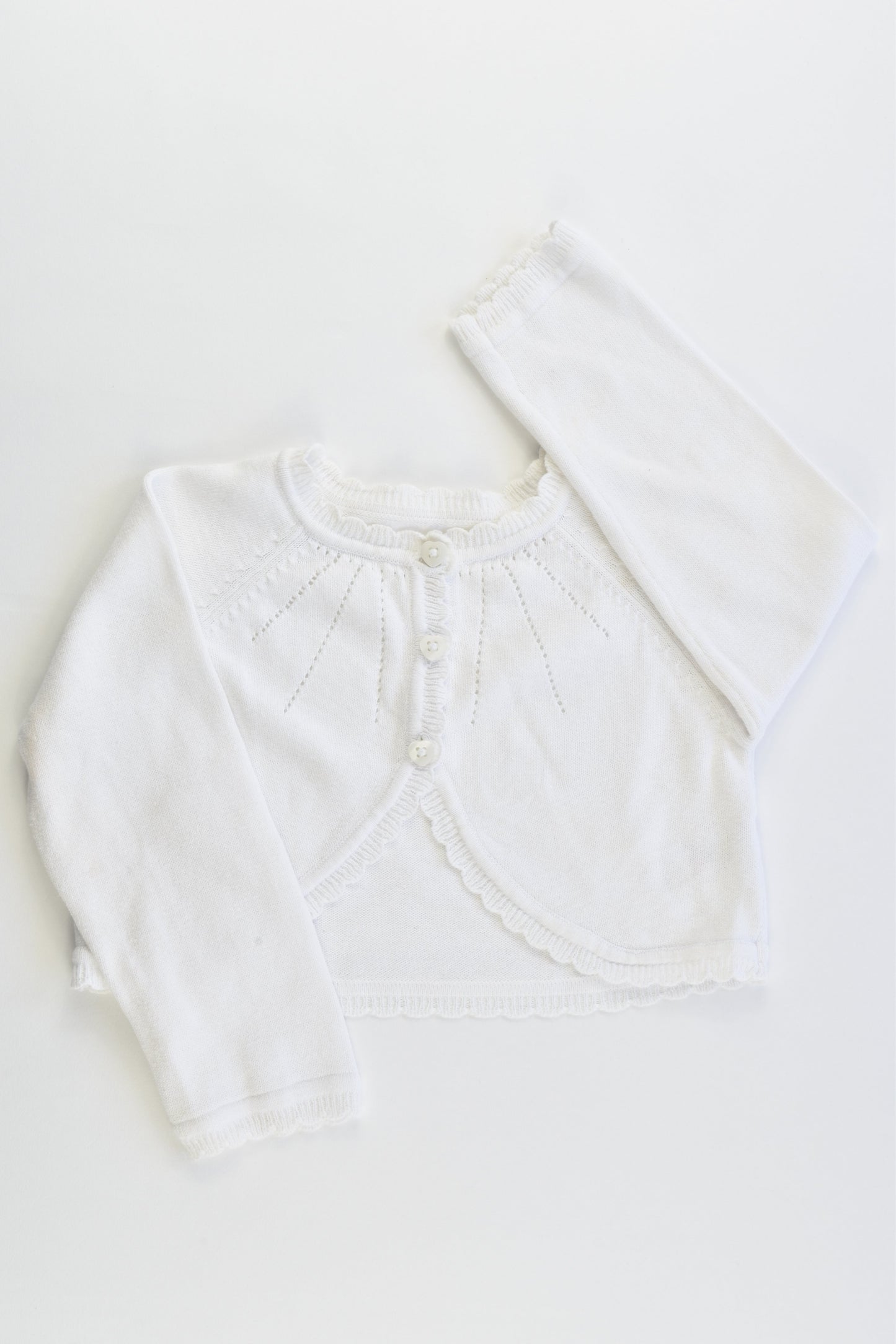 George Size 1 (12-18 months, 80-86 cm) Knitted Cardigan with Love Heart Butttons