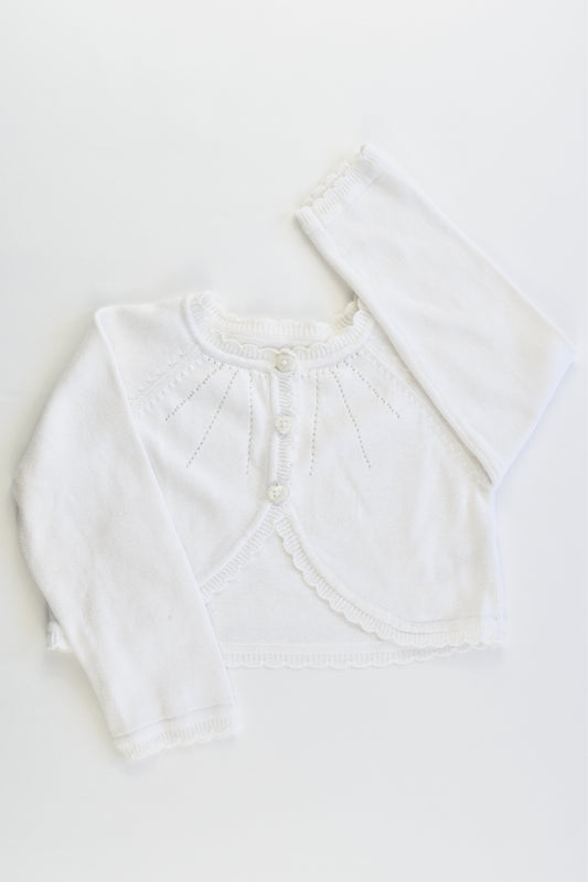 George Size 1 (12-18 months, 80-86 cm) Knitted Cardigan with Love Heart Butttons
