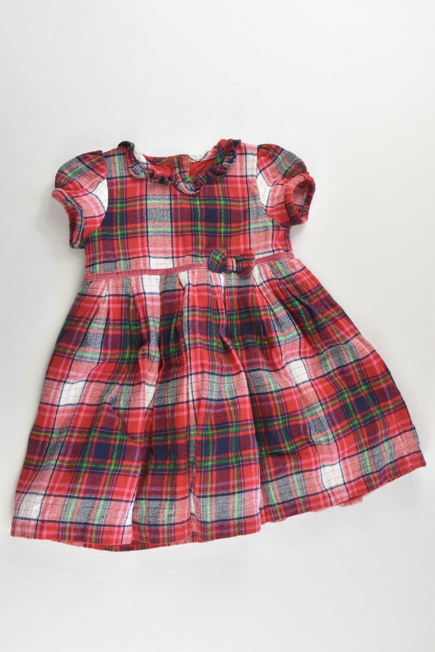 George Size 1 (12-18 months) Checked Lined Dress