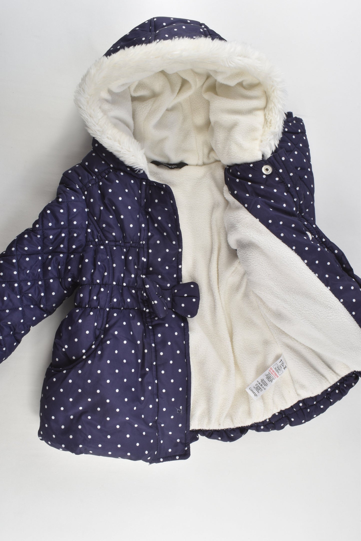 George Size 1-2 (86-92 cm) Warm Polka Dots Winter Jacket
