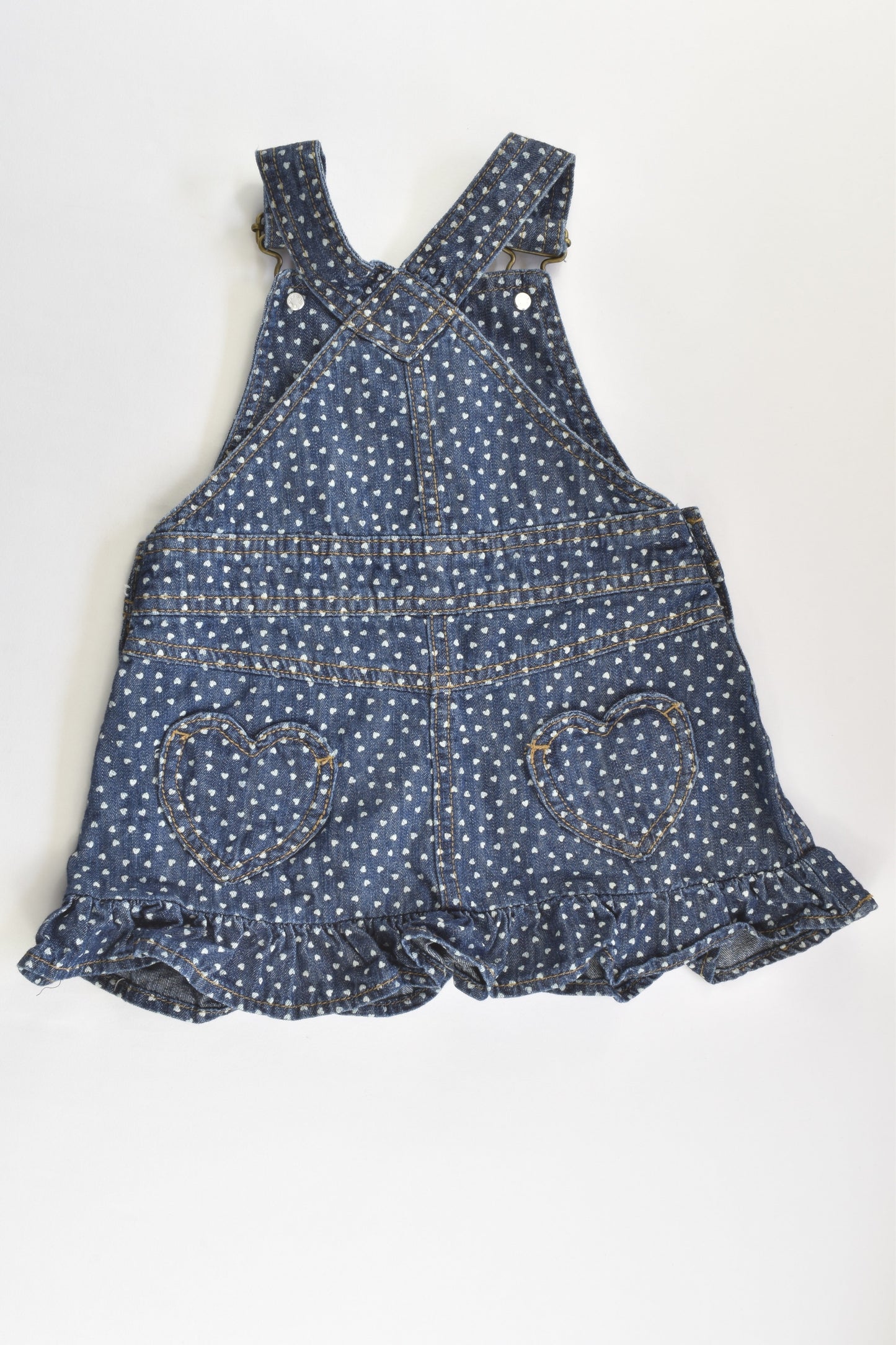 George Size 1 (81-86 cm) Love Hearts Denim Dress