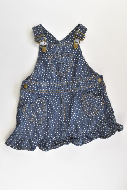 George Size 1 (81-86 cm) Love Hearts Denim Dress
