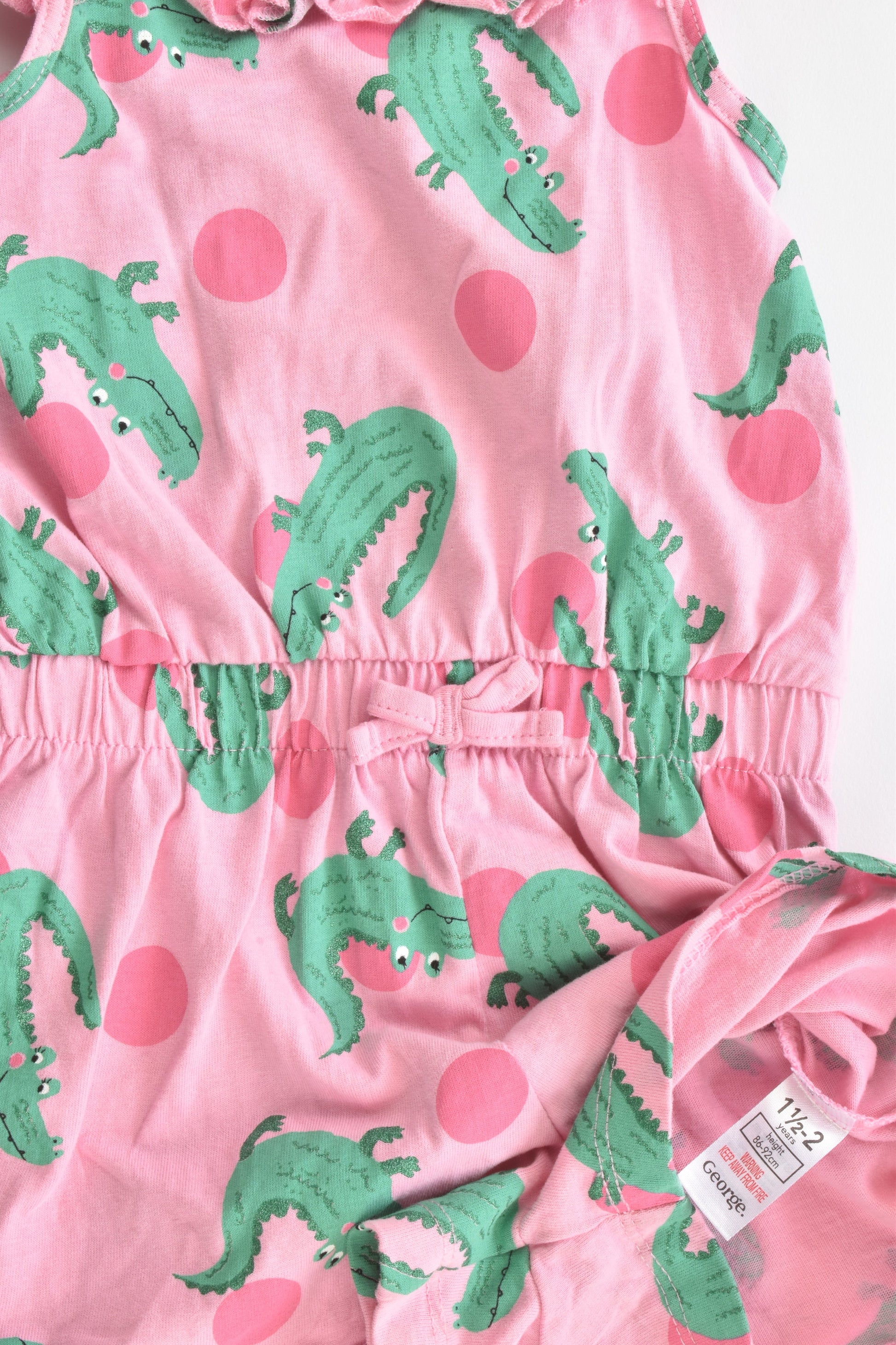 George Size 2 (18-24 months, 86-92 cm) Crocodile Playsuit
