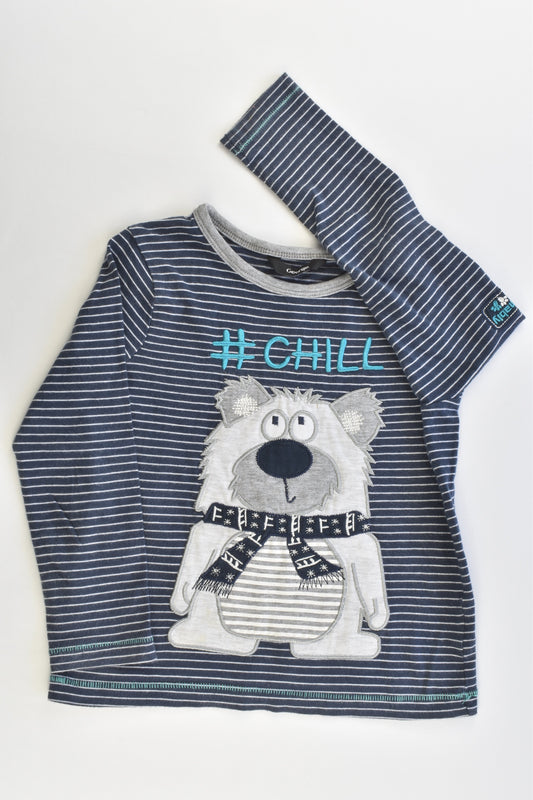 George Size 2-3 (92-98 cm) Polar Bear '#Chill' Top