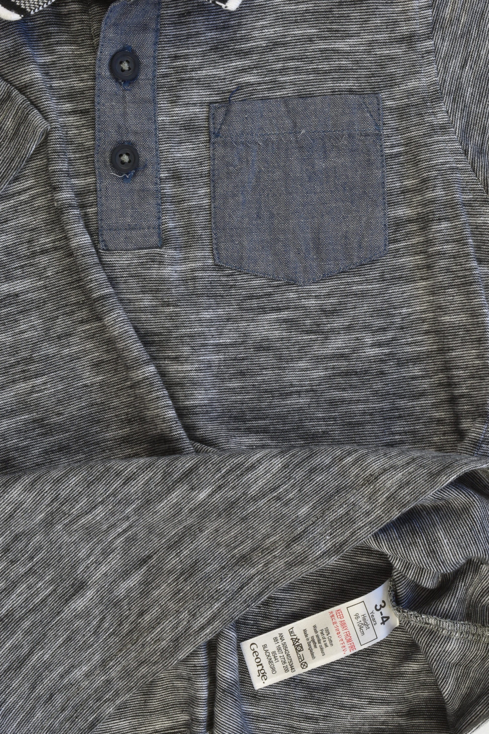 George Size 3-4 Collared T-shirt