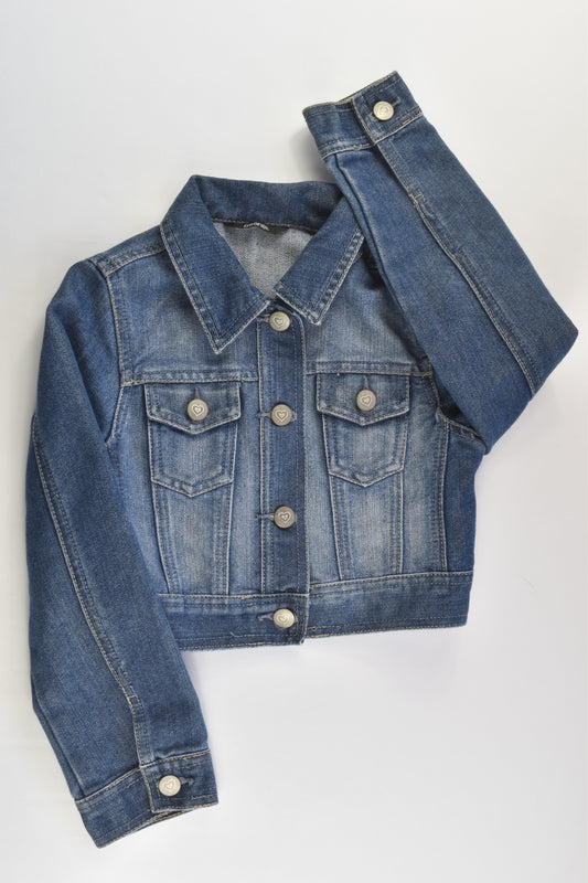 George Size 6-7 (116-122 cm) Love Hearts Buttons Denim Jacket